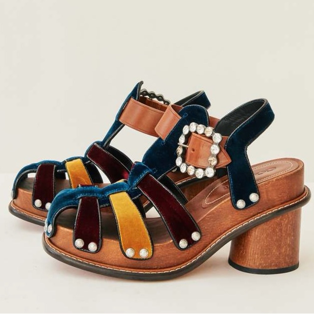 Coach Fisherman Clogs in Peacock Multi New in Box size 7 - Picture 2 of 14